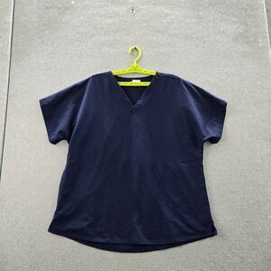 Mandala‎ Women Scrub Top 2XL Navy Blue PO29-S Short Sleeve